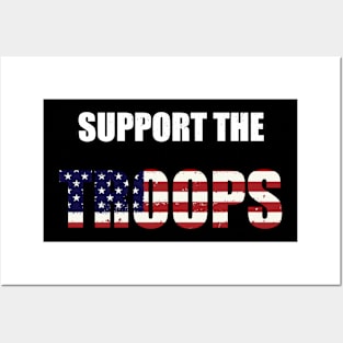 Support the Troops American Patriotic Design Posters and Art